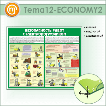 Стенд «Безопасность работ с электропогрузчиком» (TM-12-ECONOMY2)